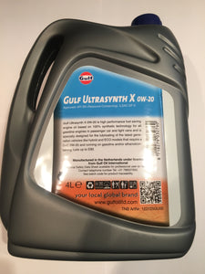 Gulf Ultrasynth X SAE 0W-20 Motor Oil