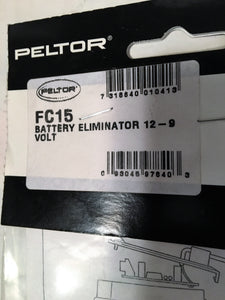 Peltor FC15 Battery Eliminator 12 - 9 Volt